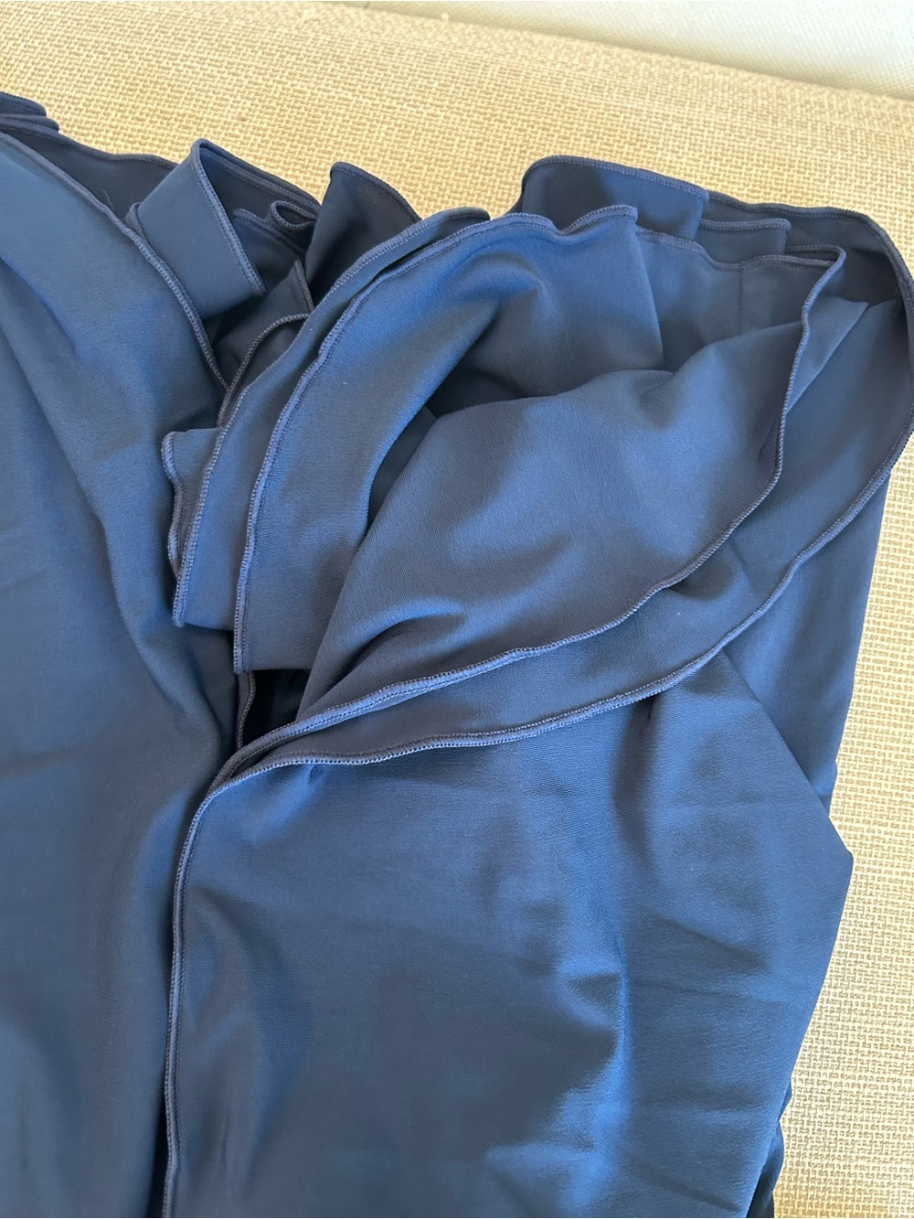 BEST Meshki Emory Jersey Cape Maxi Dress Gown Navy Blue Backless Cocktail Party - Picture 8 of 11